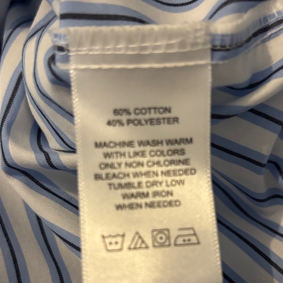 Foxcroft Blue and White Striped Shirt - Picture 4 of 7